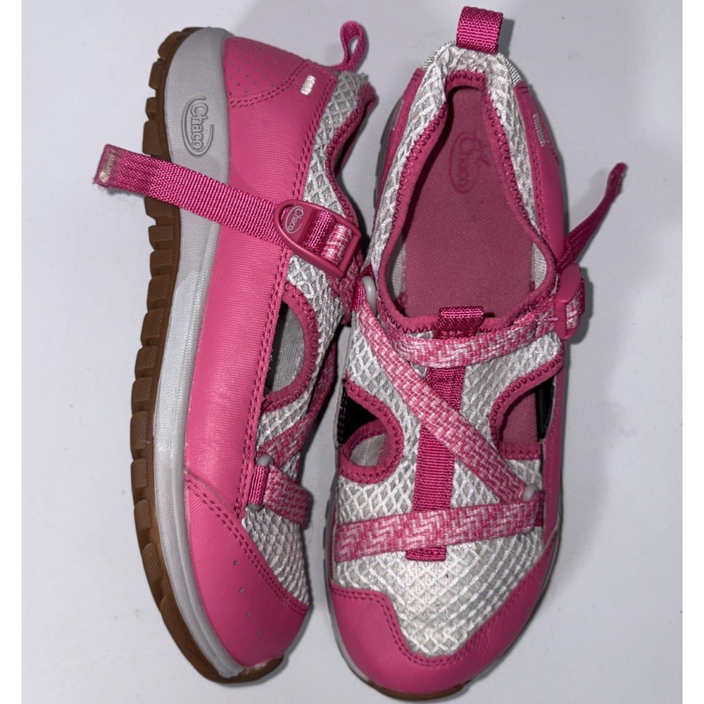 Chaco‎ Kids Sz 5 Odyssey Pink Mesh Hybrid Hiking Water Sandals Shoes